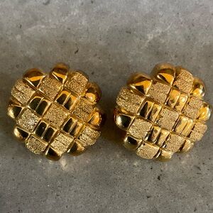 Veronese 18K Gold Vermeil Basketweave Earrings